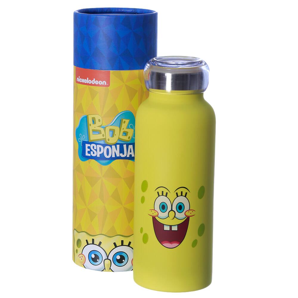 Garrafa Bob Esponja Térmica 6 Horas 500m Oficial Nickelodeon