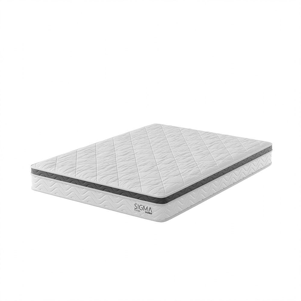 colchão viúva sigma molas ensacadas (22x128x188) branco e cinza