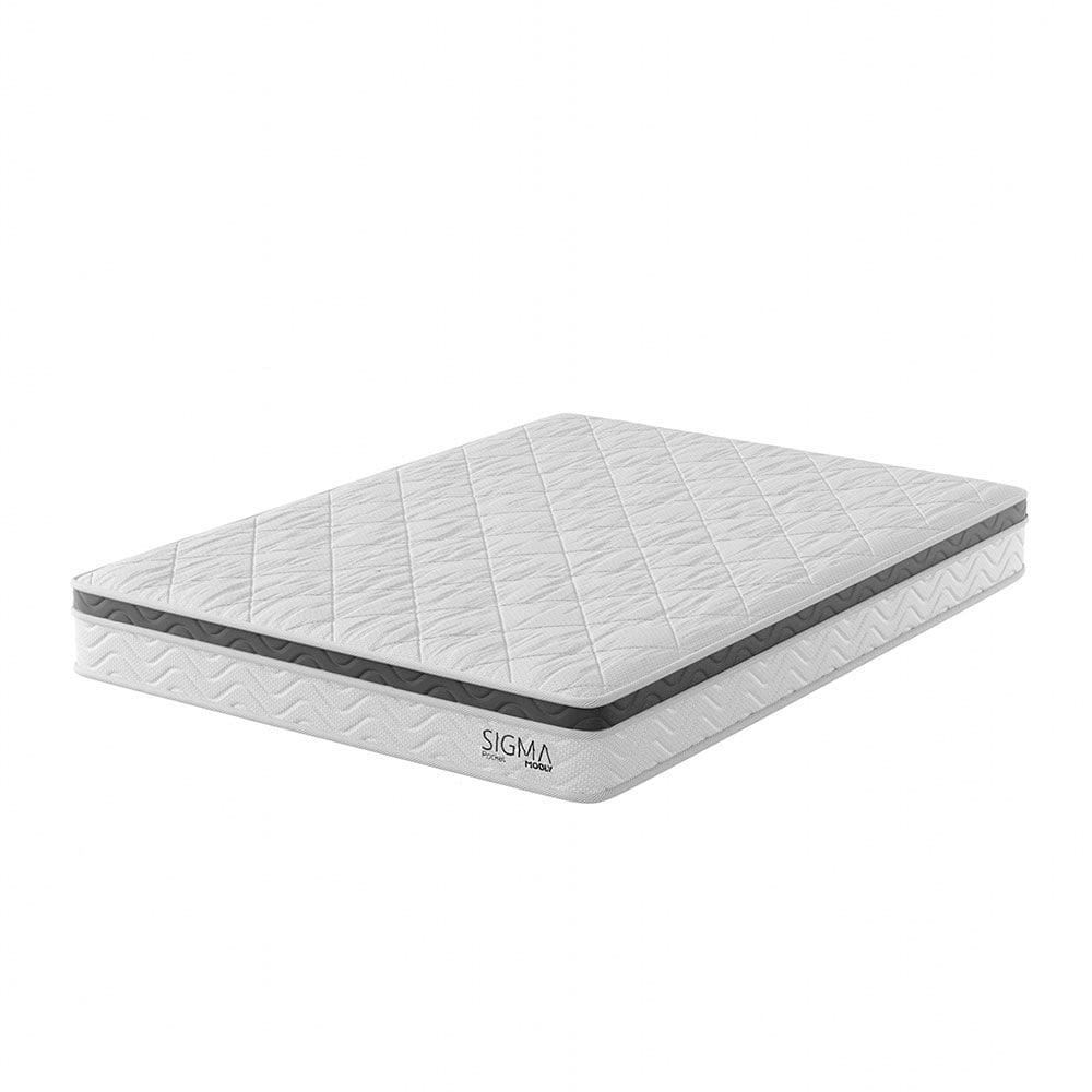 colchão casal sigma molas ensacadas (22x138x188) branco e cinza