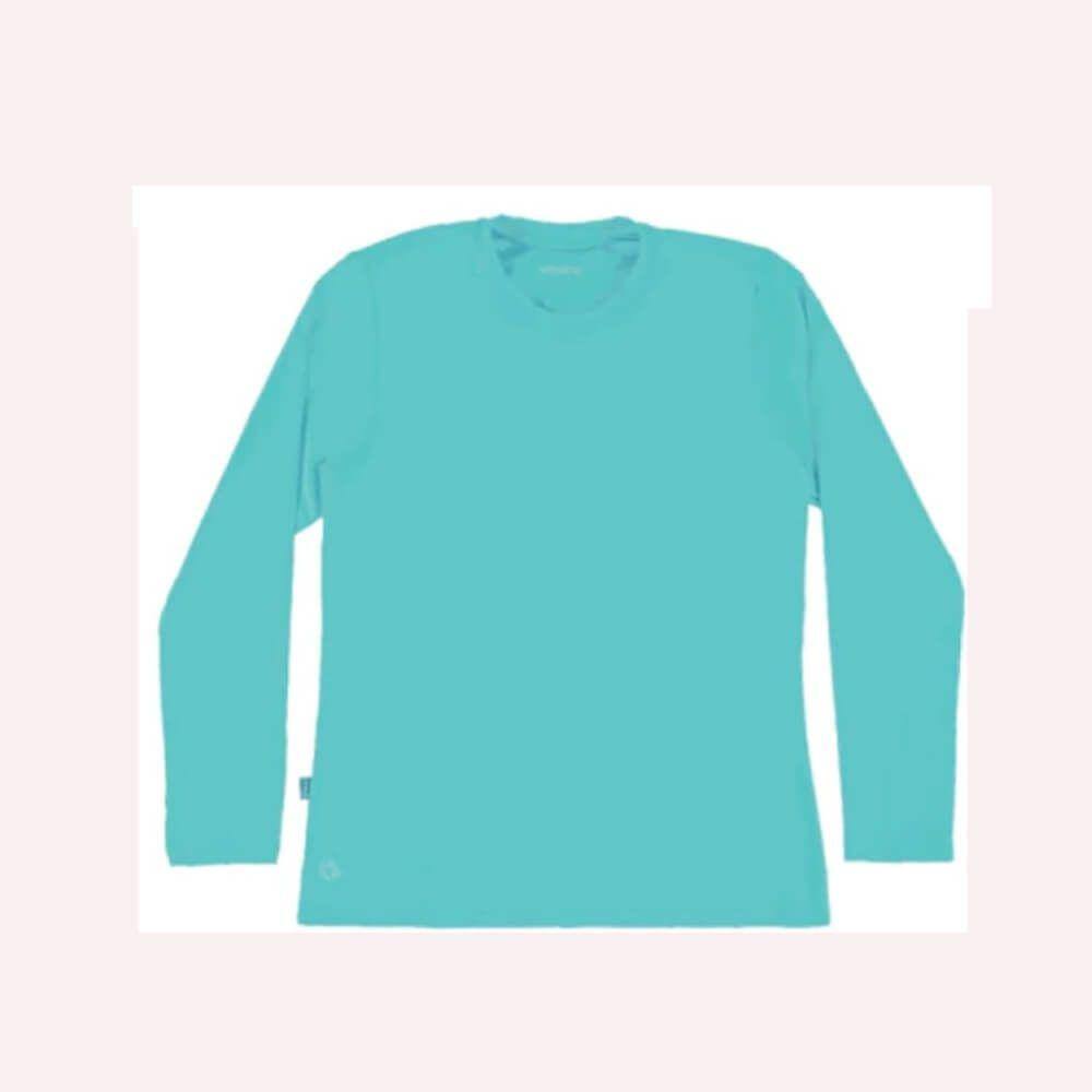 Camiseta Feminina Proteção Térmica UV Theo 50+ Azul Tiffany P