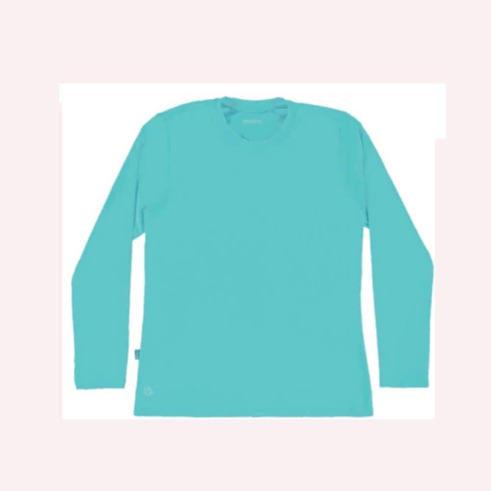 Camiseta Feminina Proteção Térmica UV Theo 50+ Azul Tiffany M