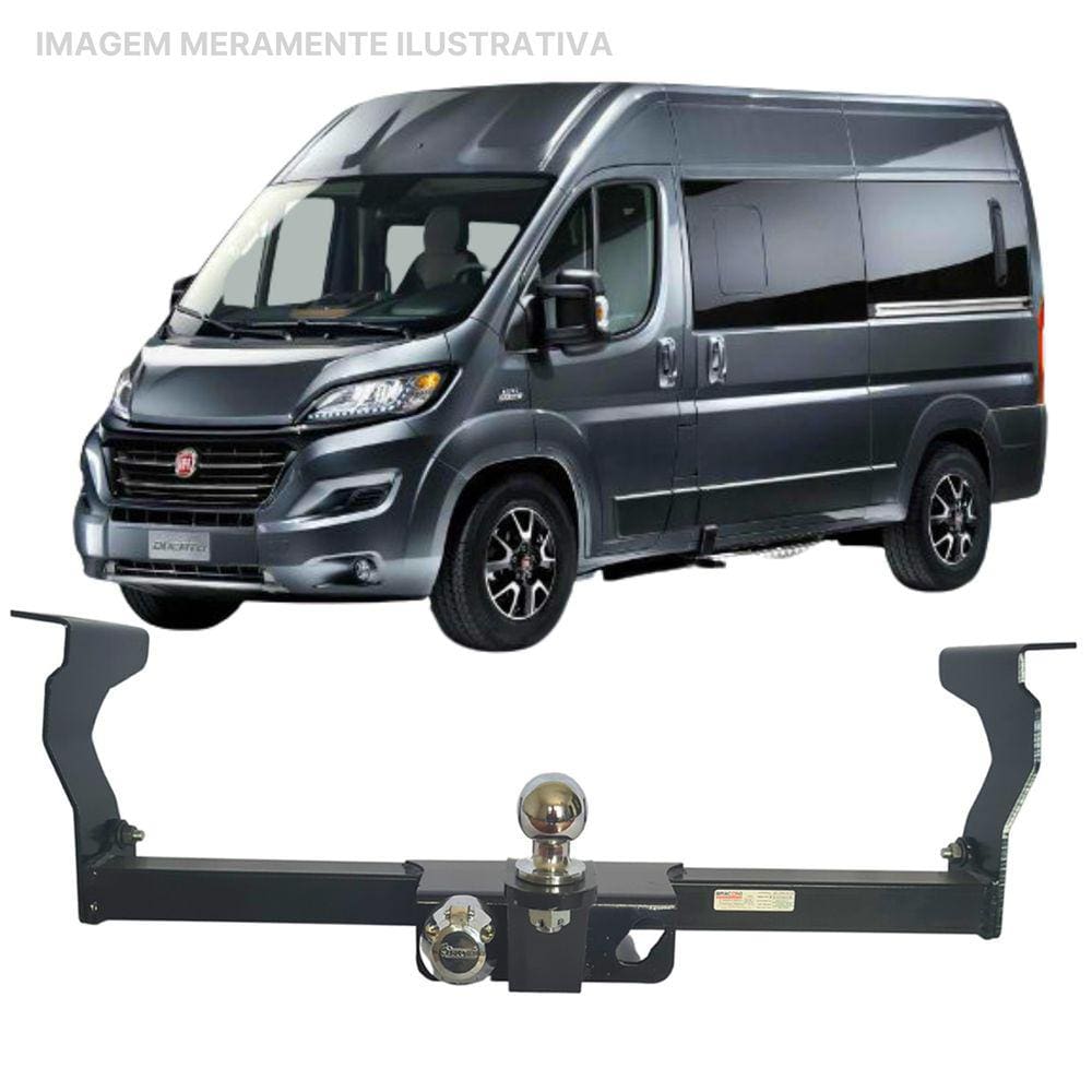 Engate Reboque Rabicho Removivel Ducato 2019 a 2023 1000Kg