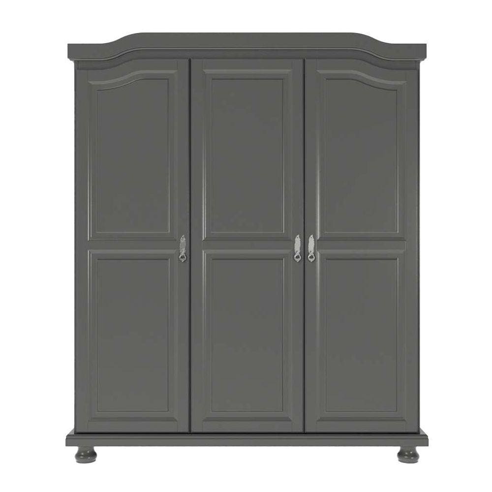 guarda-roupa casal bastian 3 pt cinza