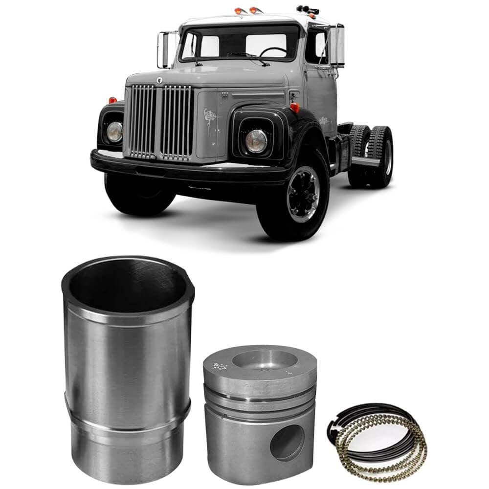 Kit Motor Camisa Pistão Anel Motor Ds11 Scania L111 81 A 89