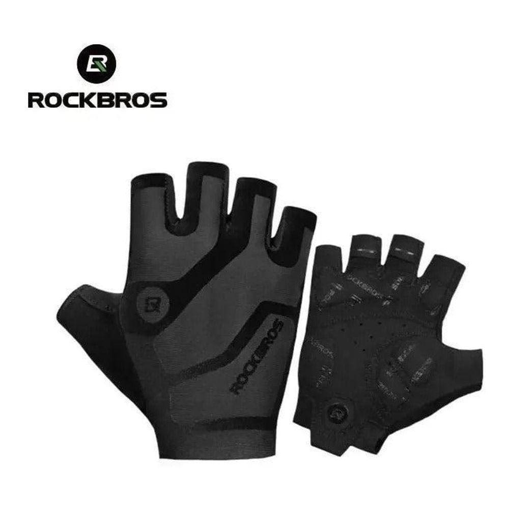 Luva Meio Dedo Rockbros Lycra SBR Respirável Anti-UV