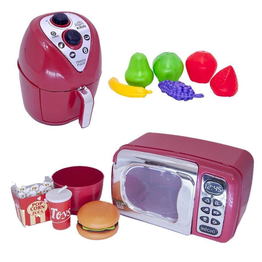 Menino Cozinha Eletro Chefe Comida Air Fryer Frutinhas 12P