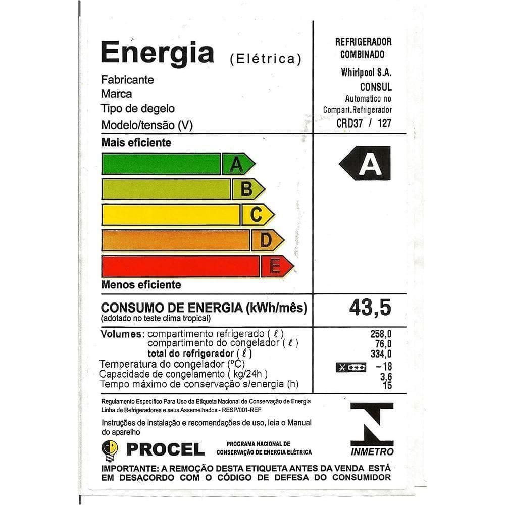 Geladeira Consul Crd37Eb Cycle Defrost 334L | Extra