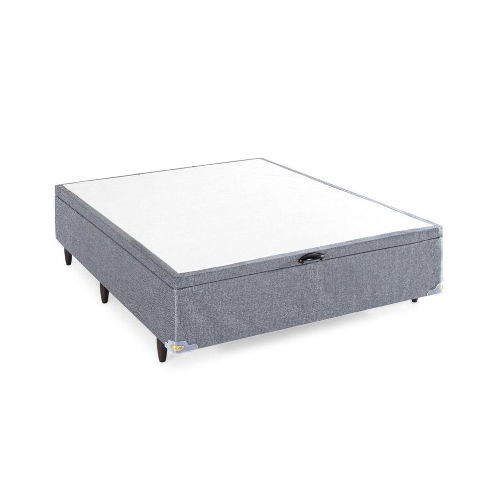 Base Box Baú Casal 138x188x35cm Merida Cinza