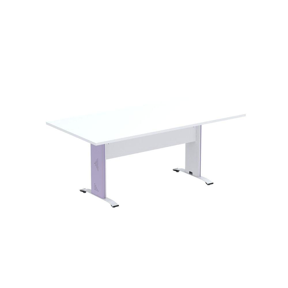 Mesa de Reunião 180x90cm Mr1800at Branco/Lilás