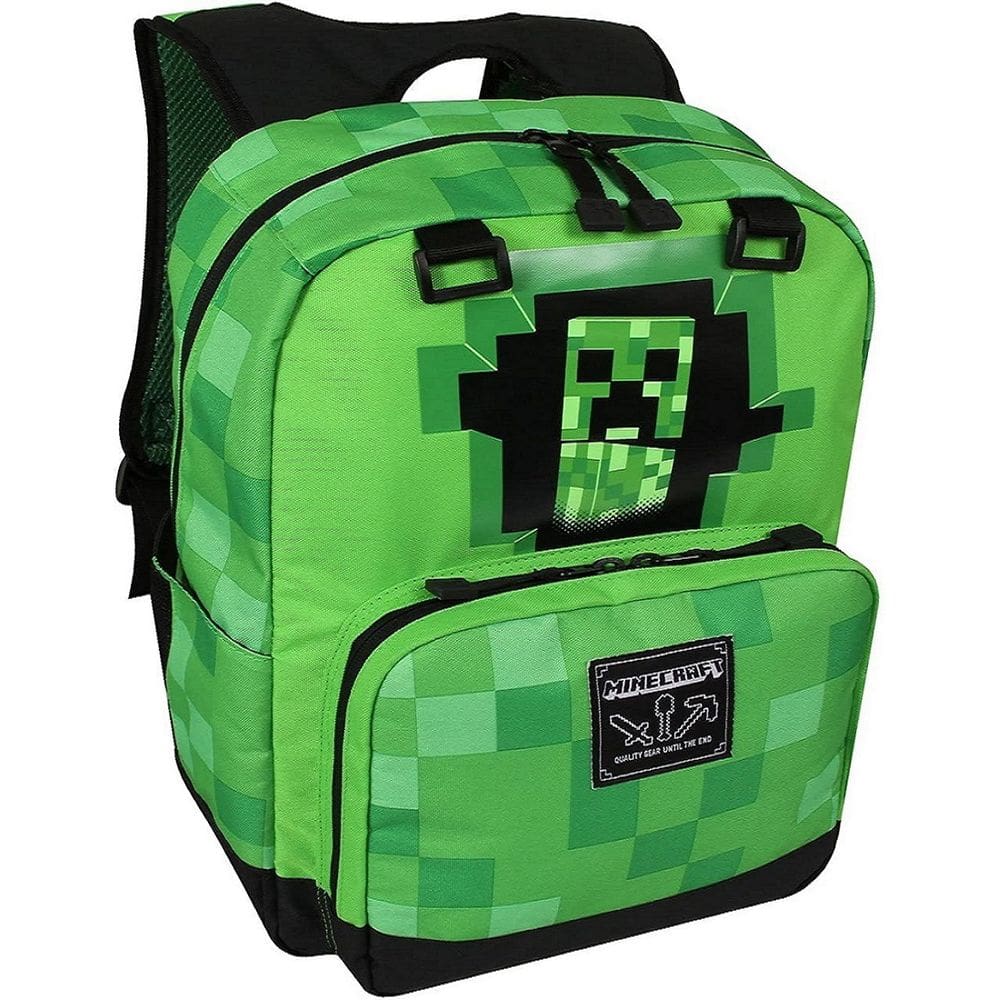 Mochila escolar de grande capacidade Minecraft