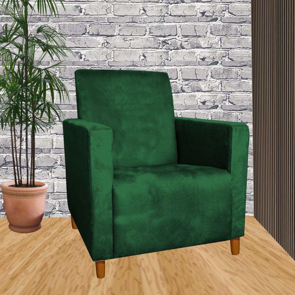 Poltrona Decorativa Sala Ou Escritorio Estela Verde
