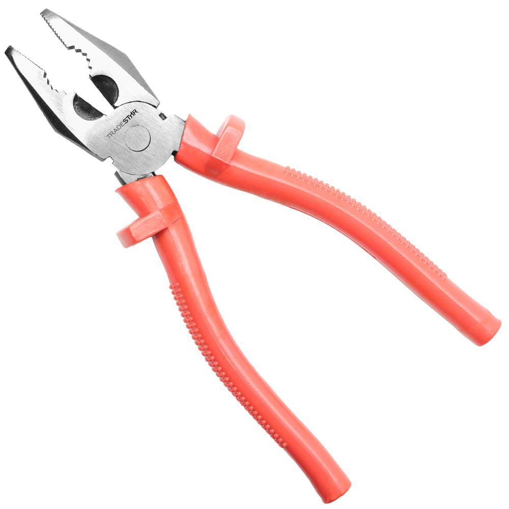 Alicate Universal 8\" EM Aço Forjado Cabo PVC Tradestar
