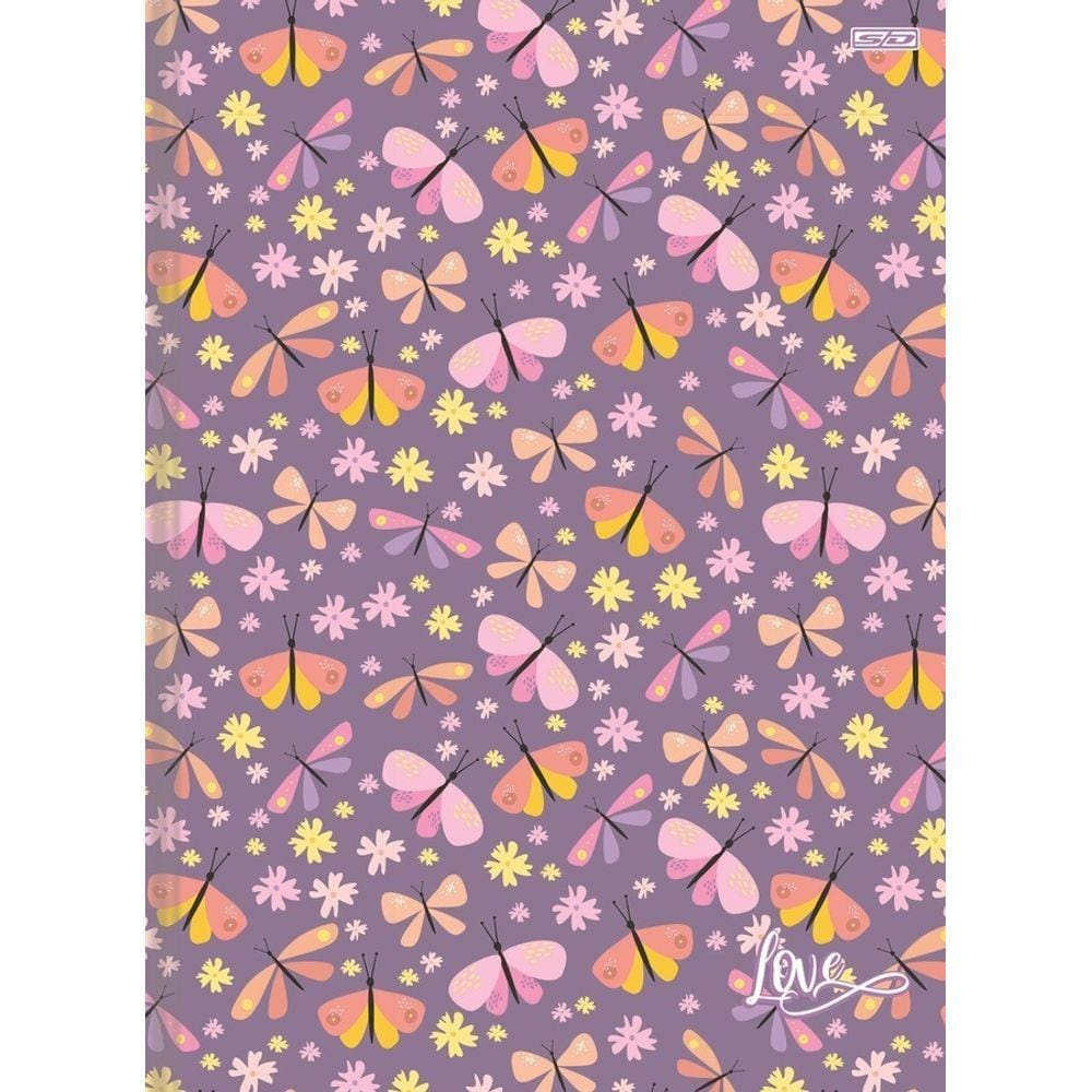 Caderno Escolar Brochura Love Grande CD 80 Fls São Domingos