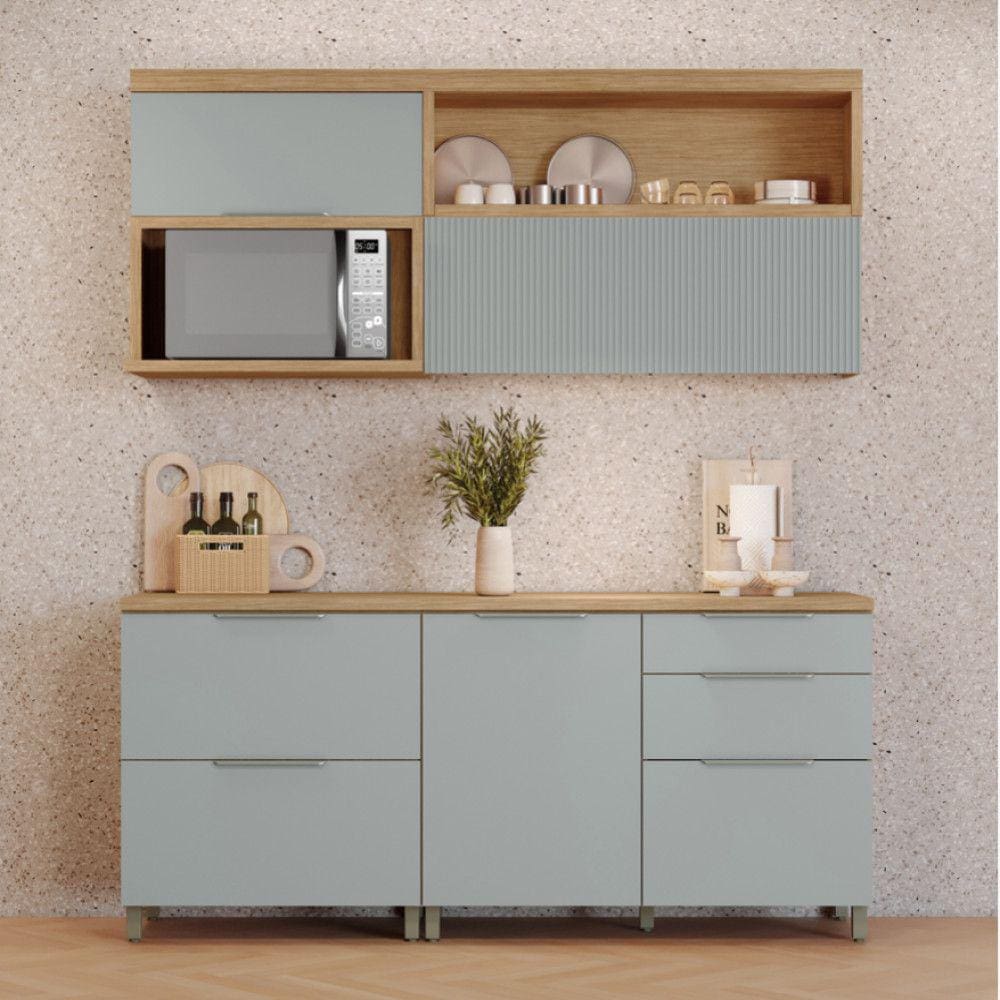 Cozinha 5 Peças Nesher Marquesa Gourmet Ripado 100 Mdf