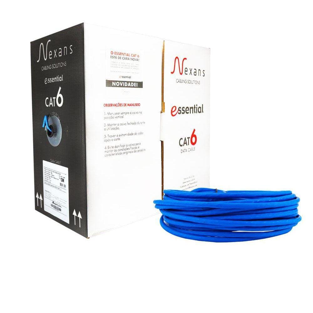 Cabo De Rede Nexans Cat6 Azul - 70 Metros