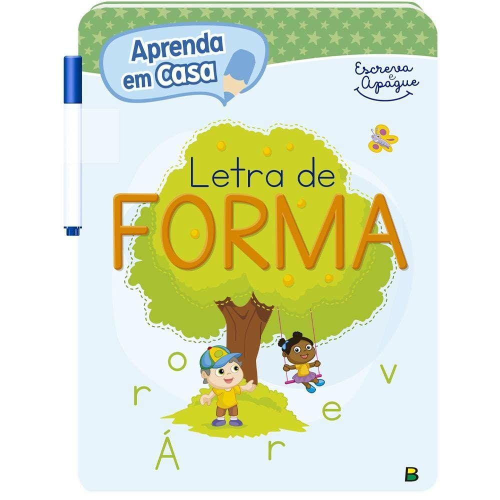 Livro Infantil Aprenda em Casa Escreva e Apague: Letra de Forma TodoLivro
