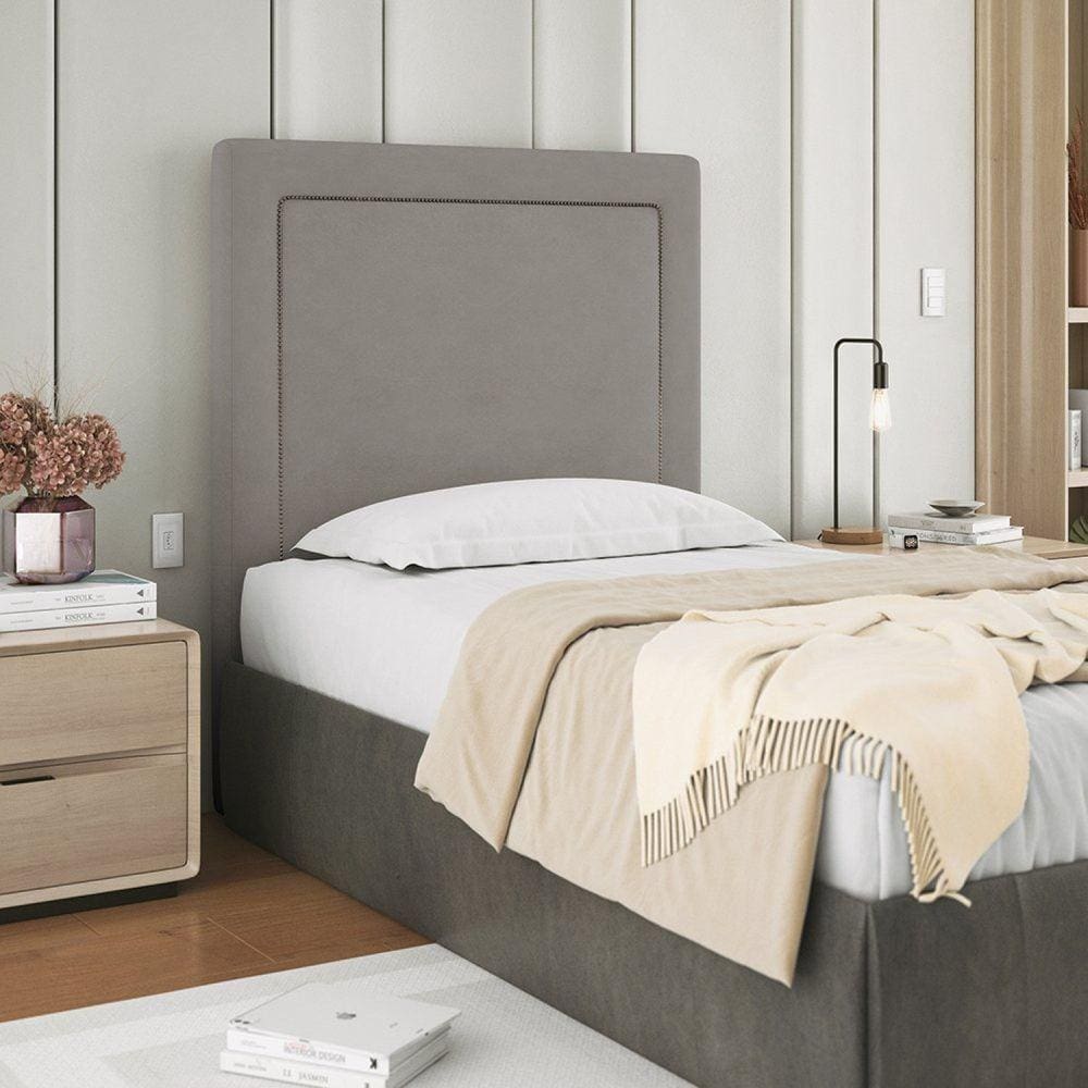 Cabeceira Dinamarca New Plus 100cm Cinza