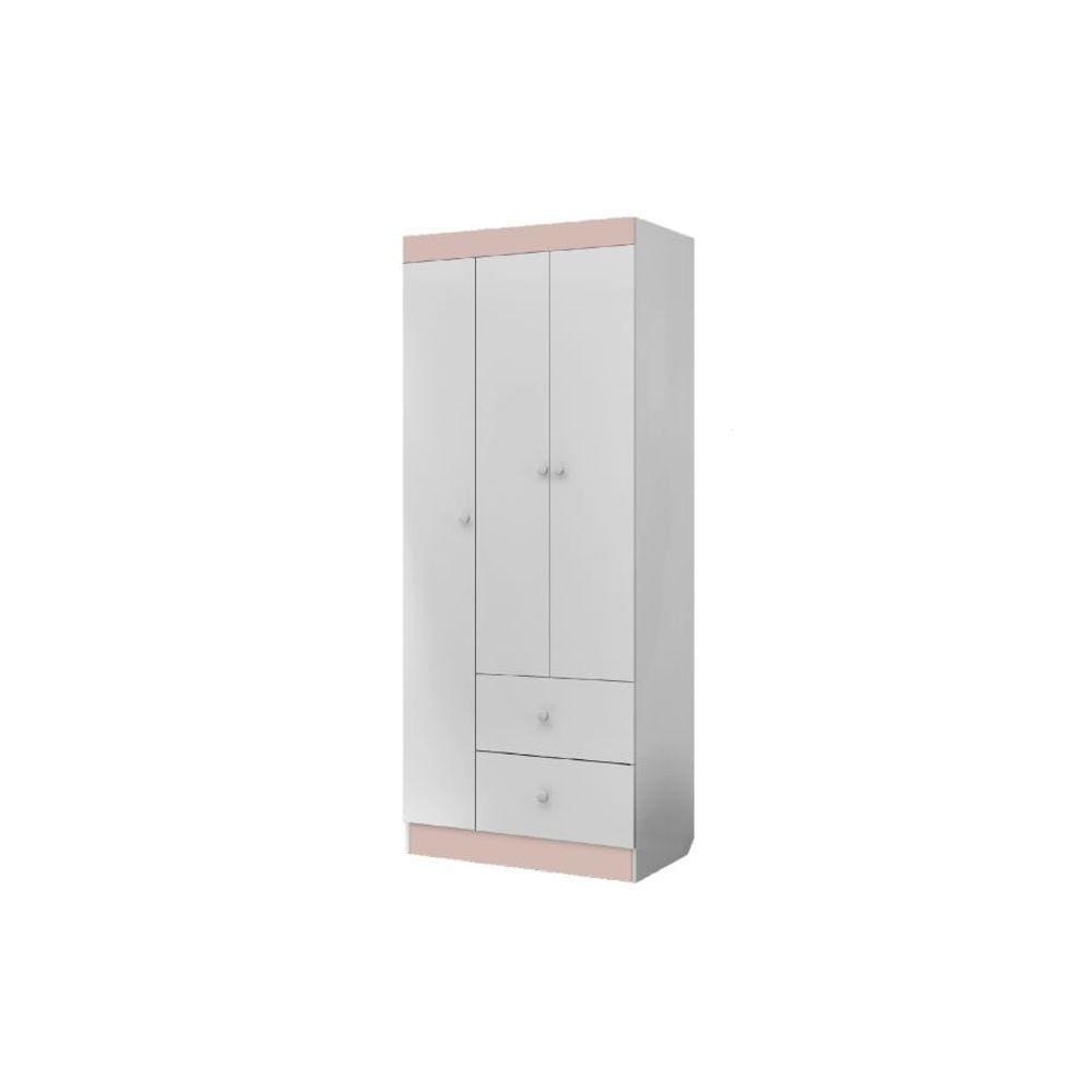 Roupeiro Infantil Guarda Roupa 3 Portas 2 Gavetas E Nichos Catatau