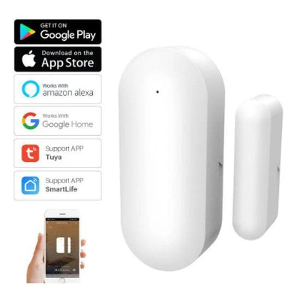 Sensor De Portas Janelas Wifi Alexa Google Smartlife Tuya