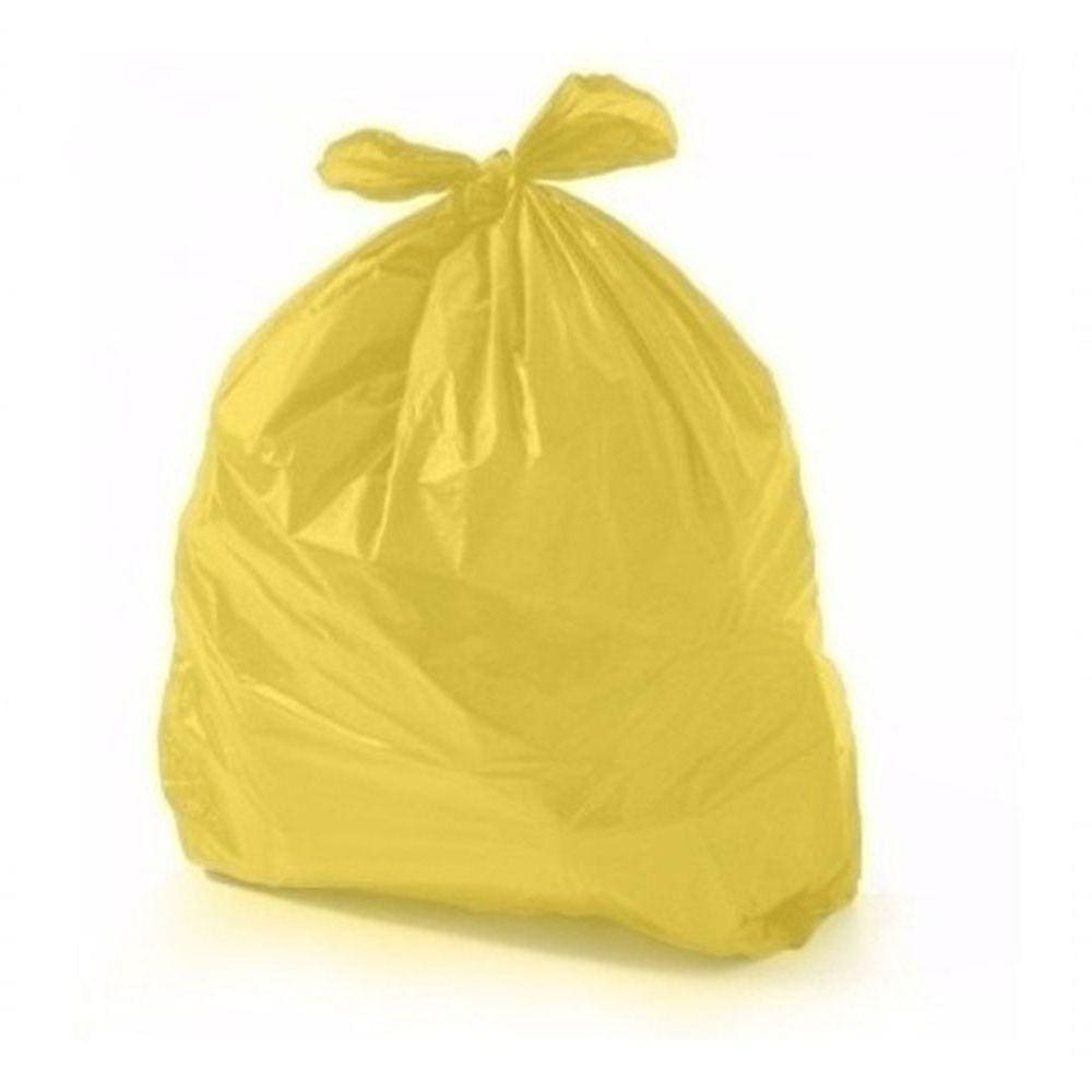 Saco De Lixo 100l Colorido Amarelo Comum 100un
