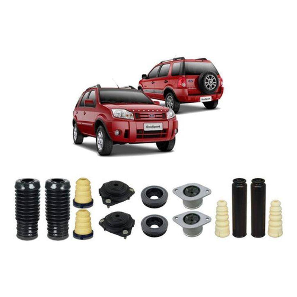 4 Kit Coxim Batente Dianteiro Traseiro Ecosport 2002 2003 04