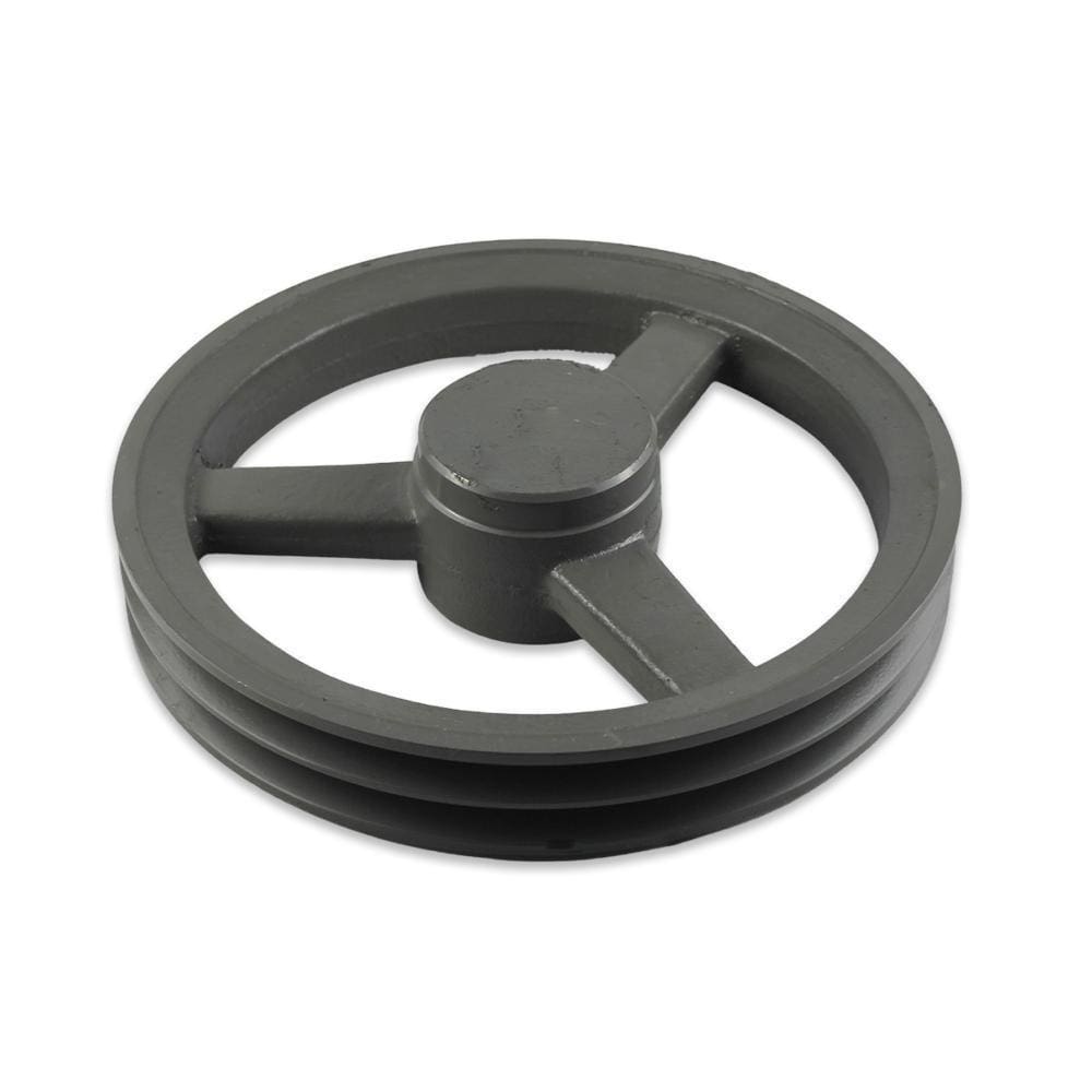 Polia Ferro Fundido 160mm 2 Canais Perfil B Cinza