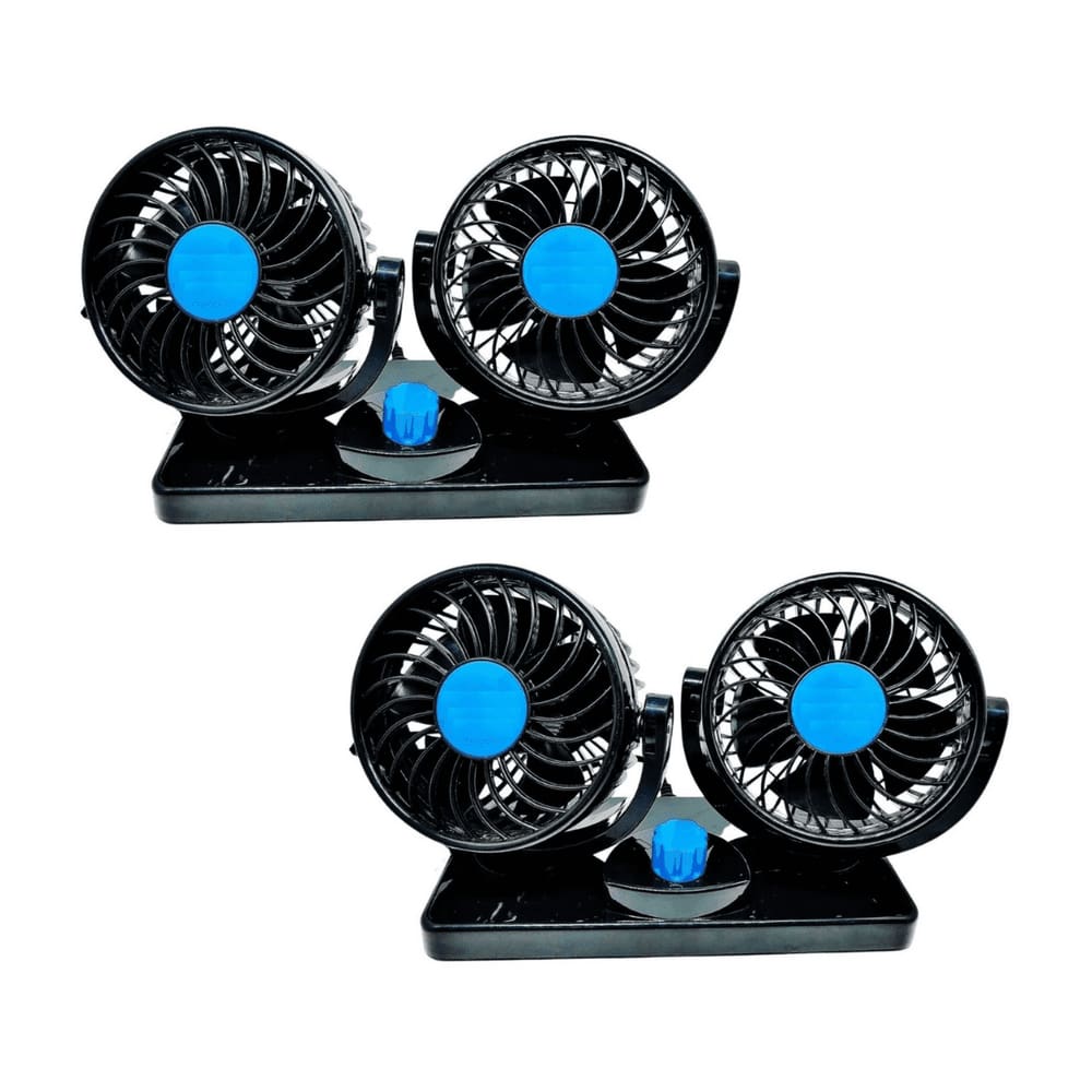Kit 2 Ventilador Automotivo Duplo Carro Caminhão Ajuste 12V