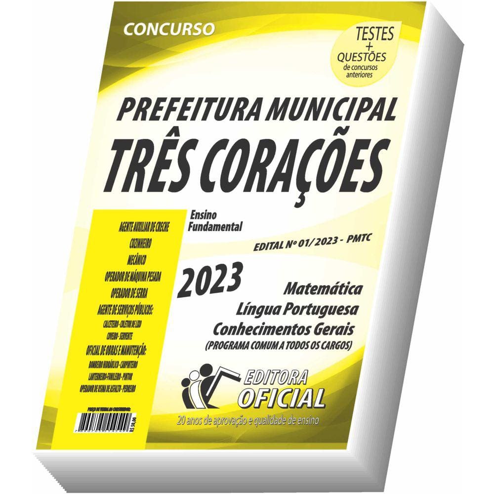 Apostila Prefeitura de Três Corações - MG - Nível Fundamental