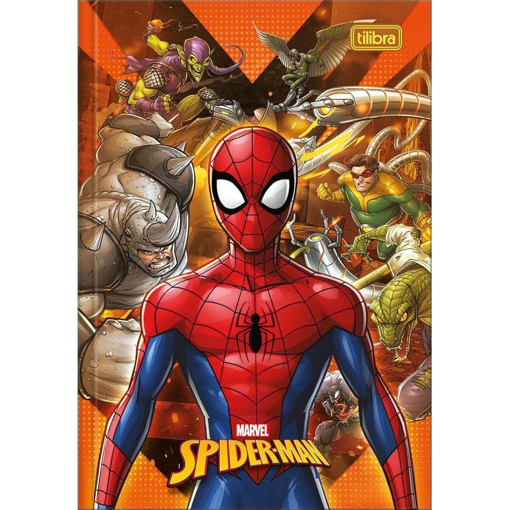 Caderno Brochura Pequeno 1/4 Spider-Man 48 Folhas - Tilibra