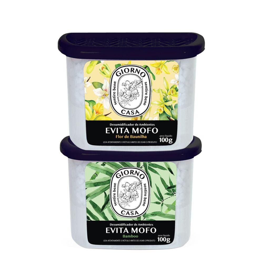 Kit Giorno Casa Sentire Bene Evita Mofo Flor de Baunilha e Bamboo (2 produtos)