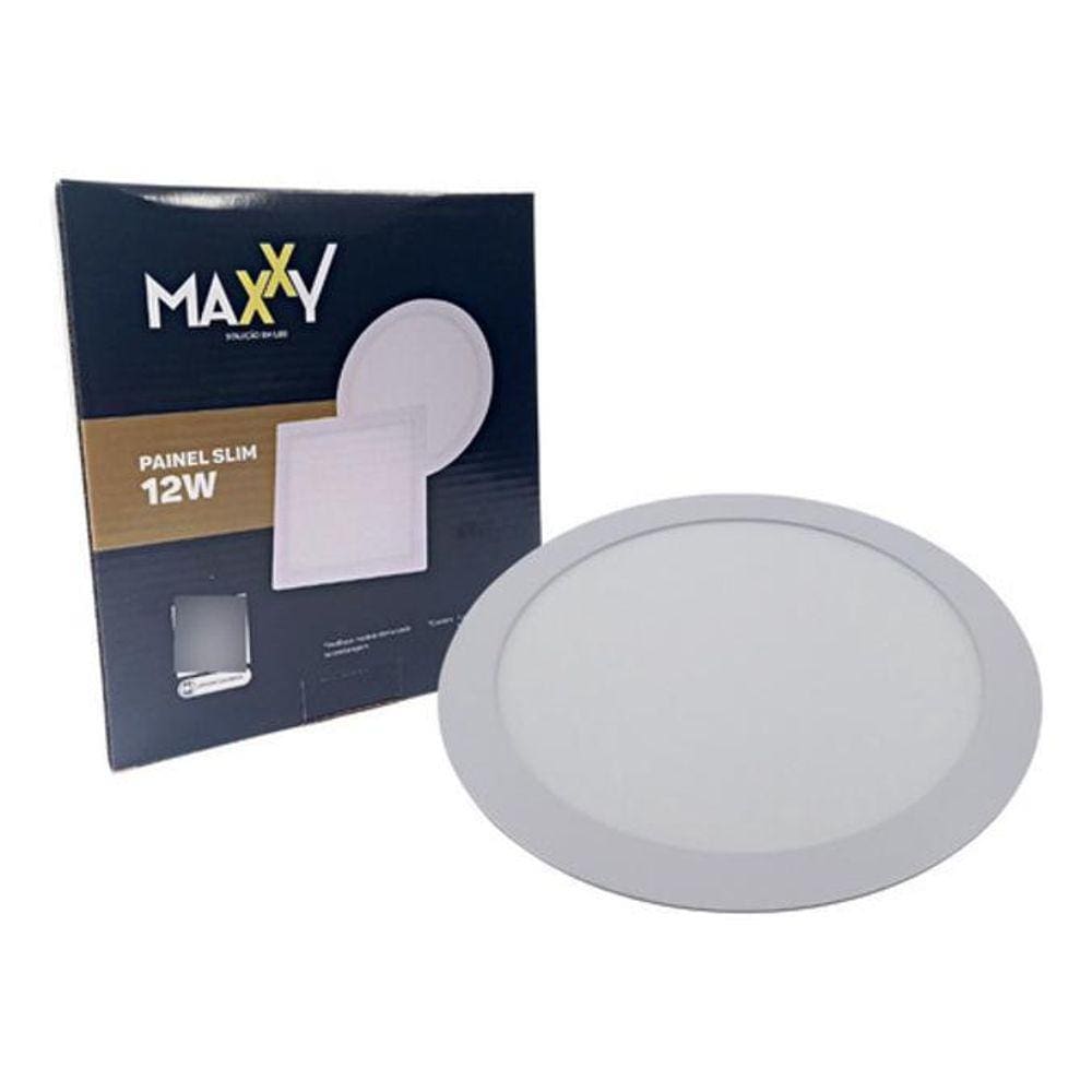 Kit 5 Painel Slim Embutir 12W Frio - Iluminação Qualidade