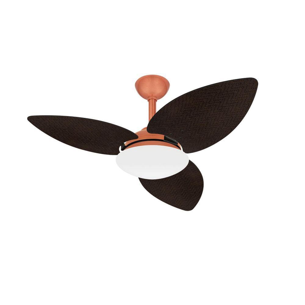 Ventilador Teto Winds Cobre 3 Pás Palha Potente Ventax 110V