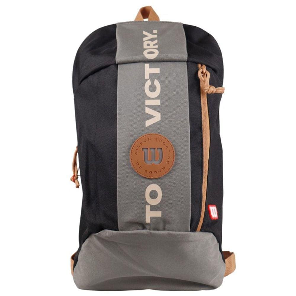 Mochila Wilson Esportiva em Poliester Preta e Cinza 65011055BL