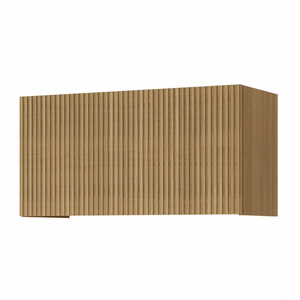 Armário Geladeira Ripado 1 Porta Basculante Rainha 80cm 100 MDF