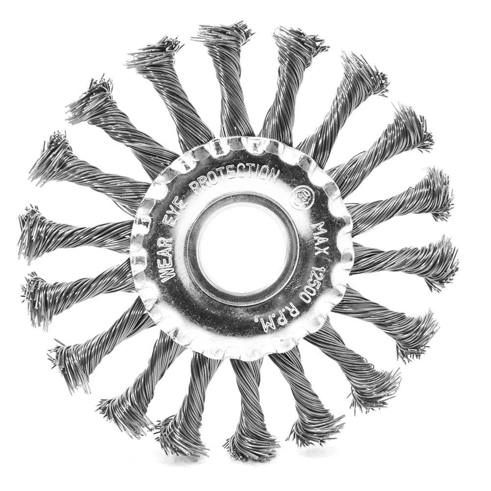 Escova De Aço Inox Circular Rotativa Trançada 4.1/2” 115mm
