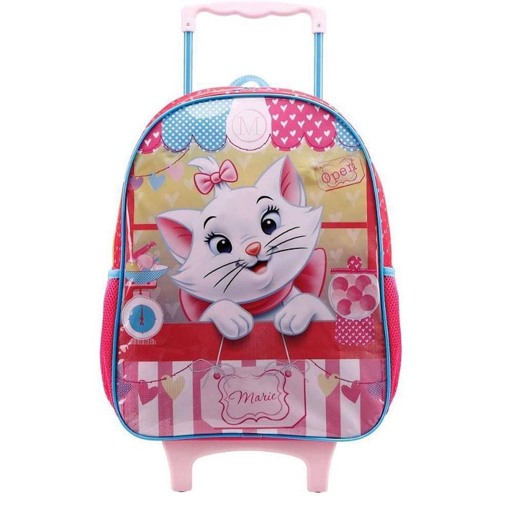 Mochila escolar infantil gata marie luxo, extra