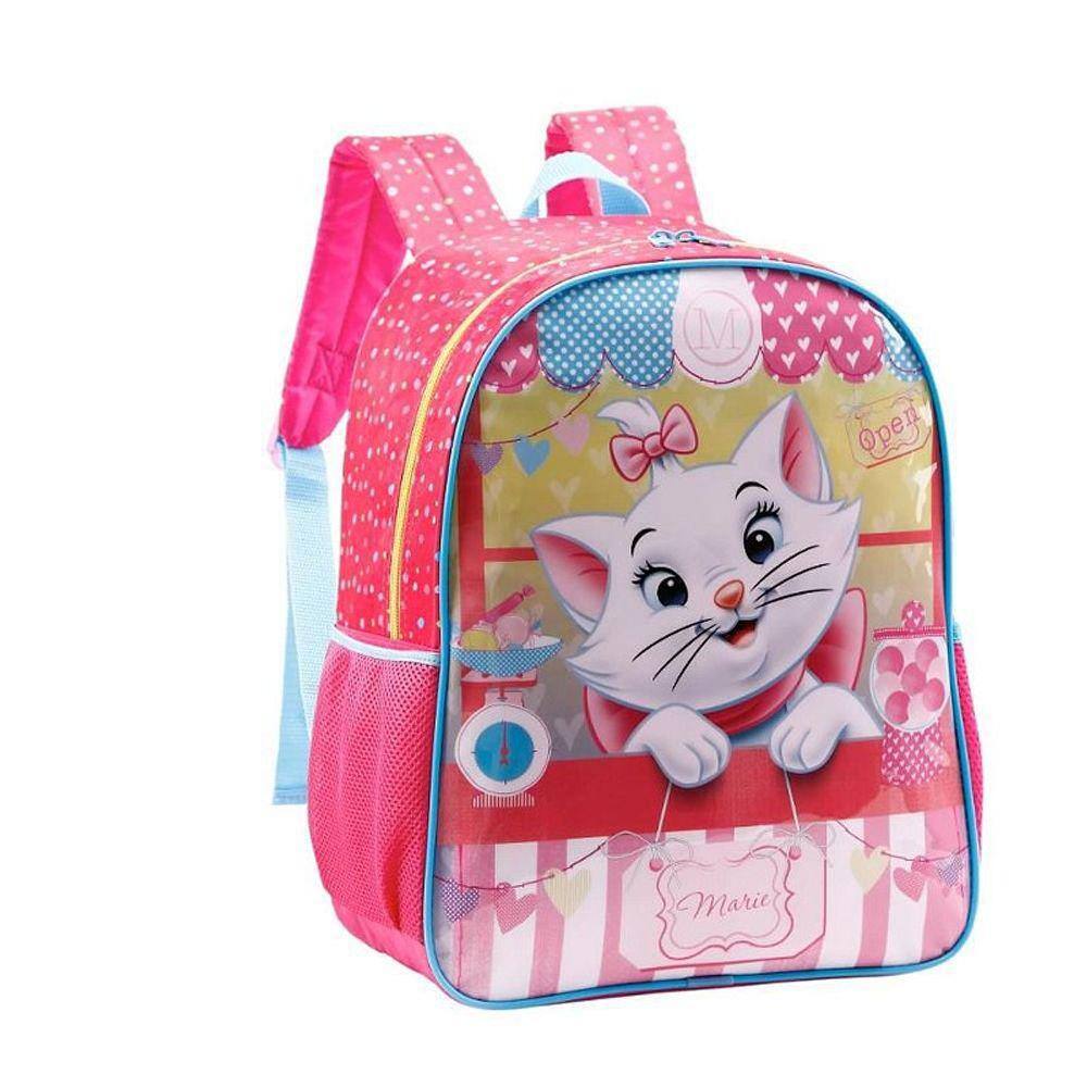 Mochila escolar infantil gata marie luxo, extra