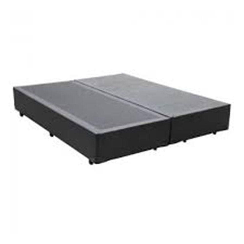 Base Box Queen Bipartido Sintético Marrom - 30x158x198