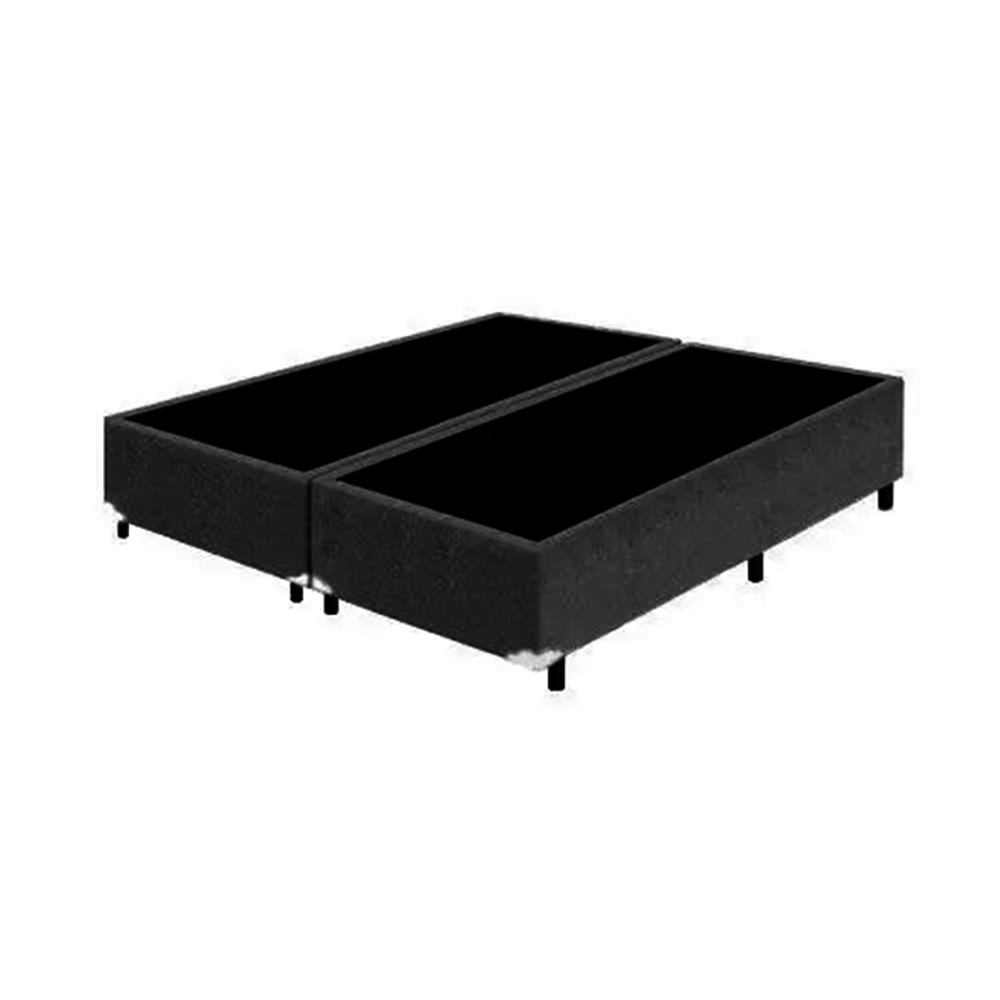 Base Box King Bipartido Sintético Cinza - 30x198x203