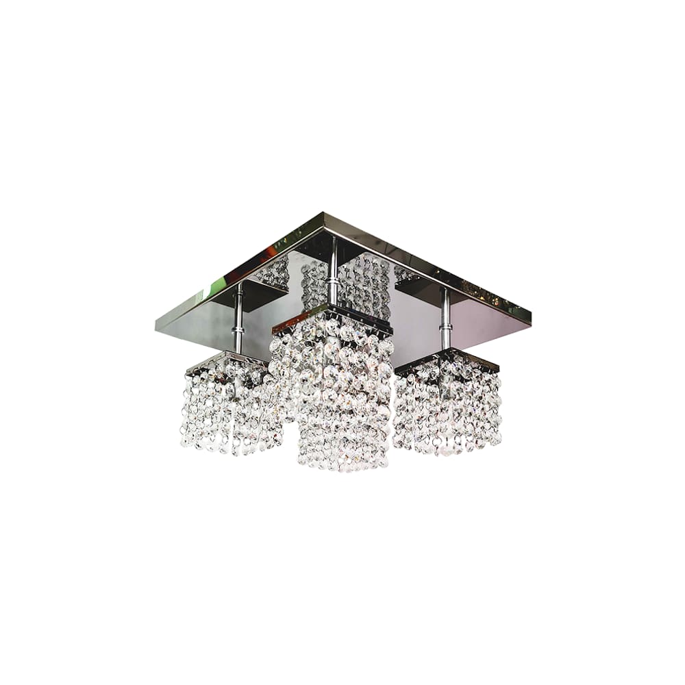 Lustres 4 Cubos Cristais 8x8 + Lâmpadas