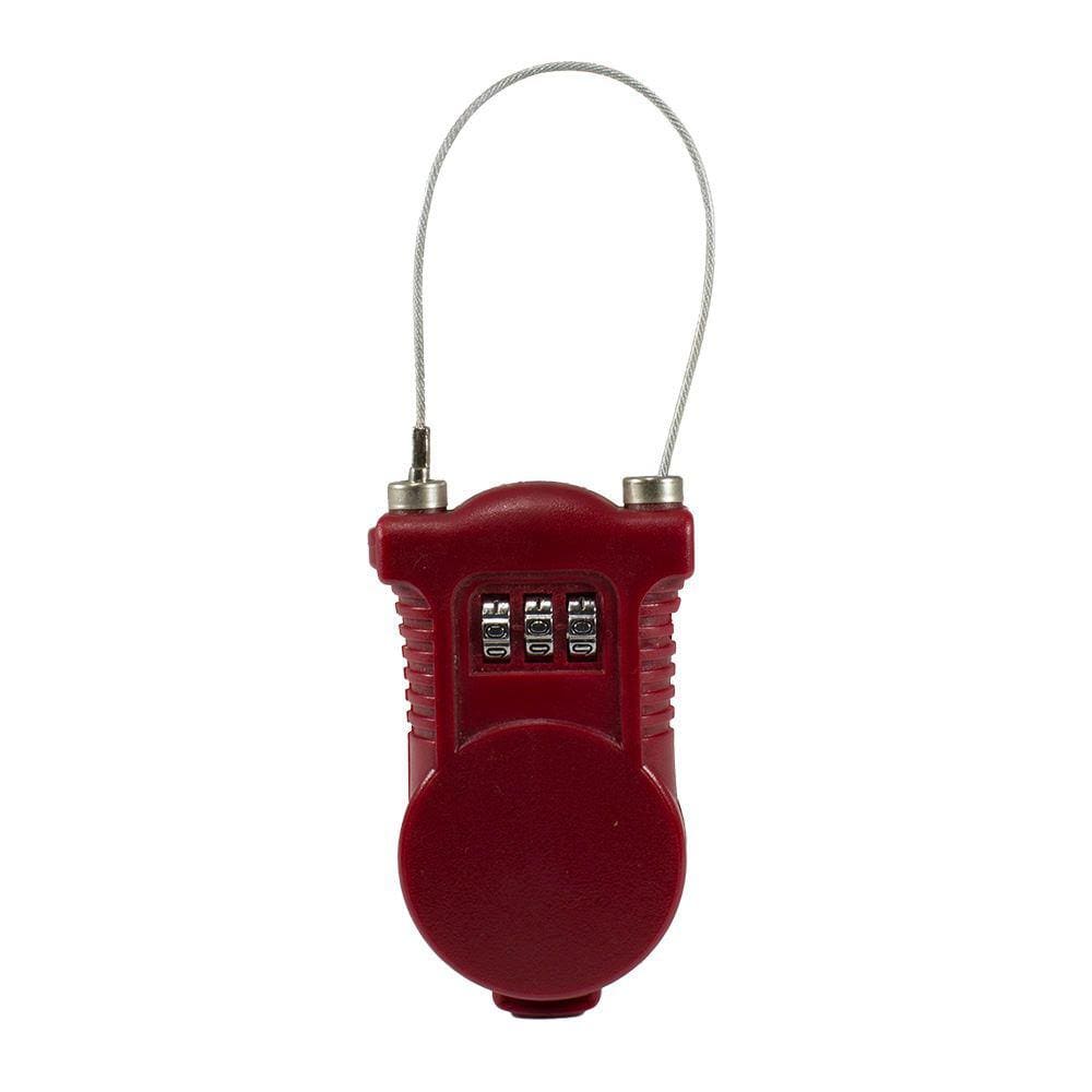 Cadeado retrátil segredo 1200mm vermelho