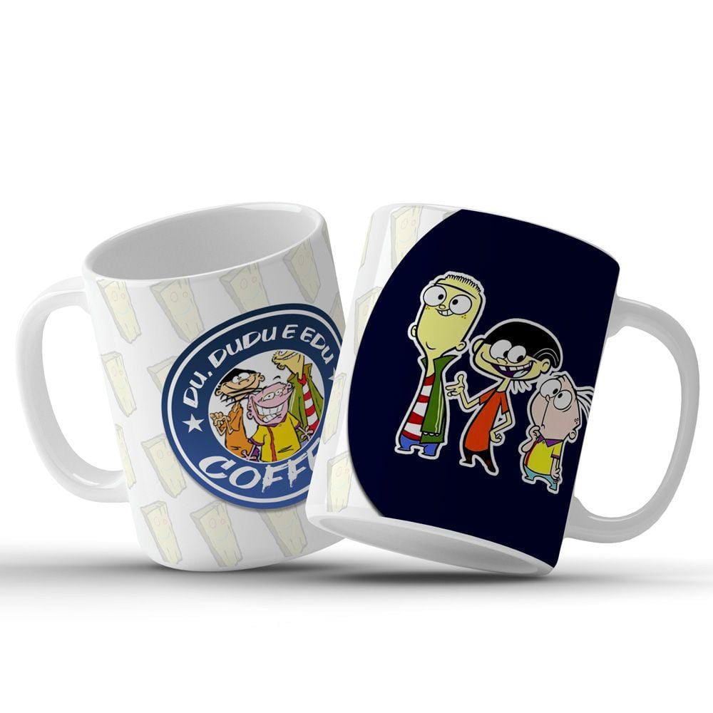 Caneca Du Dudu e Edu Personalizada 325ml em Cerâmica