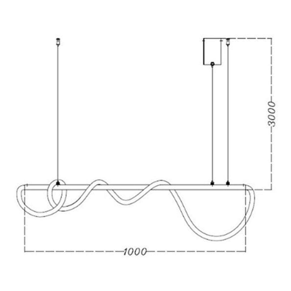Pendente Nova York Dourado Cordão Em Led 3000K Pd13112-1.000