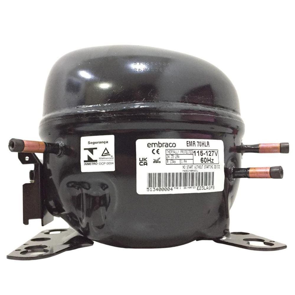 Motor Compressor 1/5 Emr70Hlr Embraco Gás R134A 110V