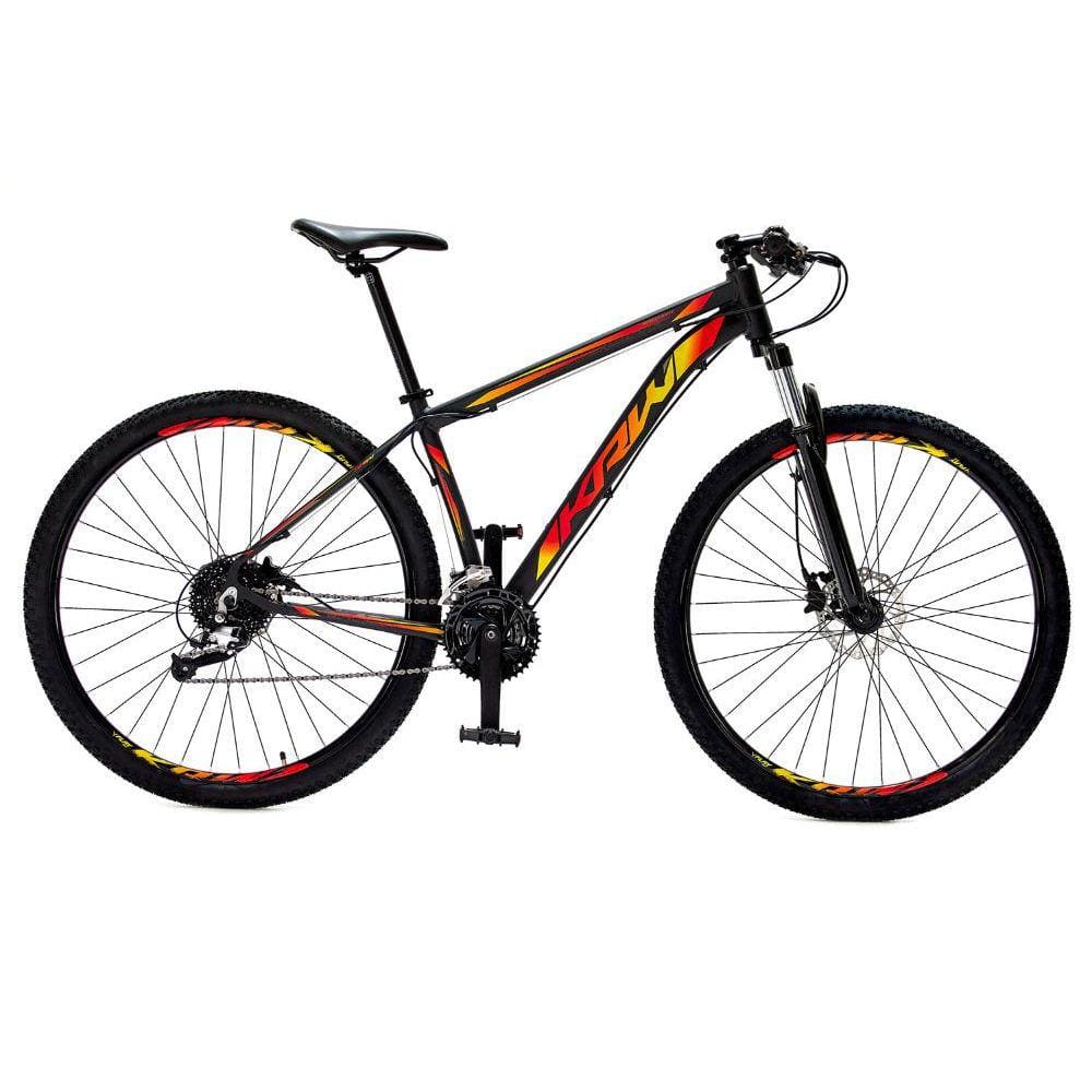 Bicicleta Aro 29 Krw Alumínio 27 Velocidades Freio Hidráulico Suspensão com Trava MountainBike S9