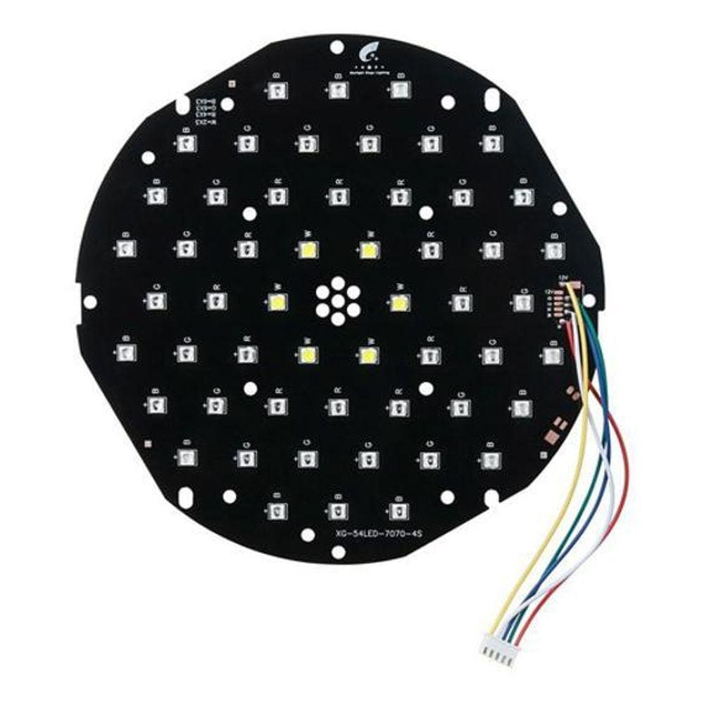 Placa De Led Para Reposição Slim Par 54 Com 54 Leds 2W Rgbw