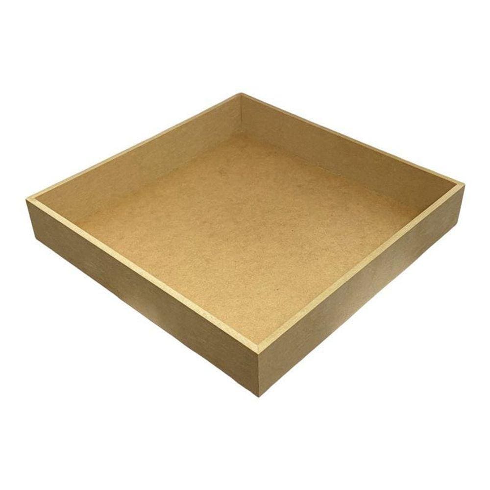 Bandeja 30X30X05 Cestas Decoração Café Da Manhã Madeira Mdf