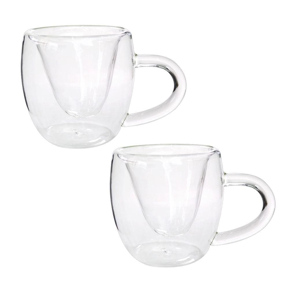 Jogo De Xícara Parede Dupla Vidro Borissilicato 2 peças