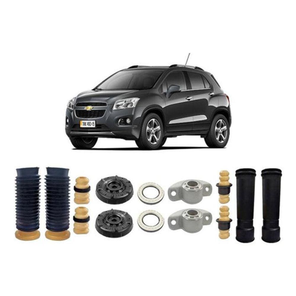 4 Kit Completo Coxim Dianteiro Traseiro Tracker 2014 A 2020
