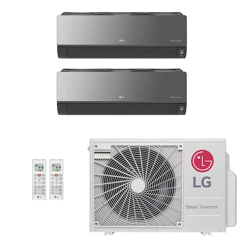 Ar-Condicionado Multi Split Inverter LG 18.000 (1x Evap HW Artcool 9.000 + 1x Evap HW Artcool 12.000) Quente/Frio 220V